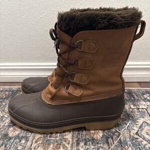 Sorel Boots Men's 10 Insulated Leather & Rubber Duck Badger Cold Winter Core